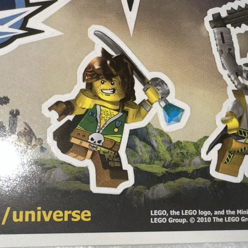 LEGO Universe MMO Promotional Sticker Sheets 2010 Set of 2 Rare Collectible